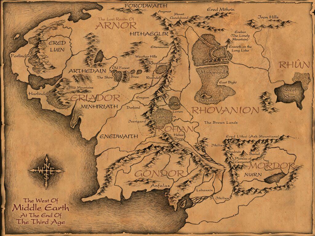 middleearth middleearthmap