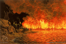 The Noldor Burn the White Ships