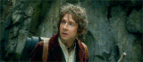 Bilbo BAggins ariving in Rivendell