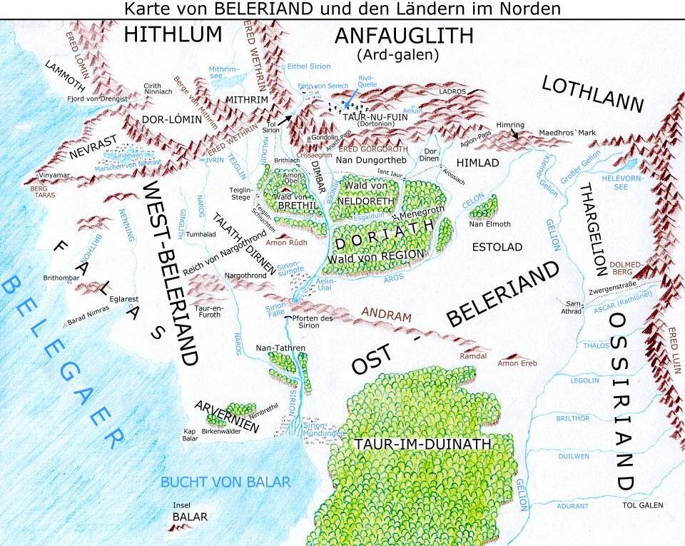 Bild - Karte Beleriand .jpg | Der Herr der Ringe Wiki | FANDOM powered