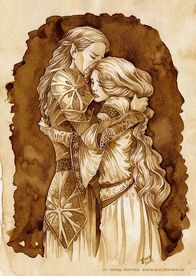 Finarfin and Galadhriel by Jenny Dolfen