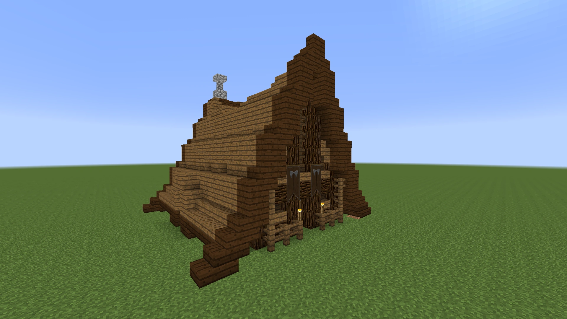 minecraft medieval house schematic