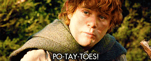 Image result for po tay toes gif
