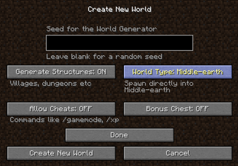 Middle Earth World Type The Lord Of The Rings Minecraft Mod Wiki Fandom