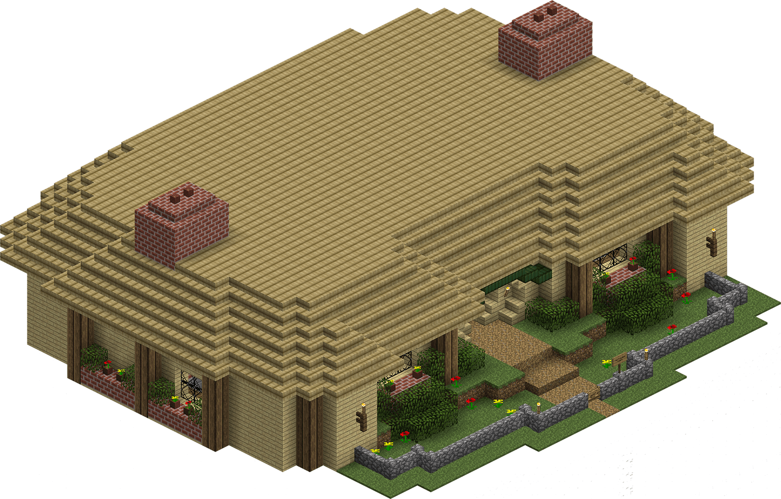 Землянка в майнкрафт схема