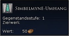 Simbelmynë-Umhang Tooltipp