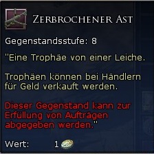 Zebrochener Ast