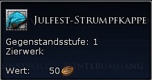 Julfest-Strumpfkappe Tooltipp