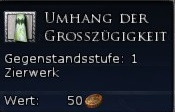 Umhang der Großzügigkeit Tooltipp