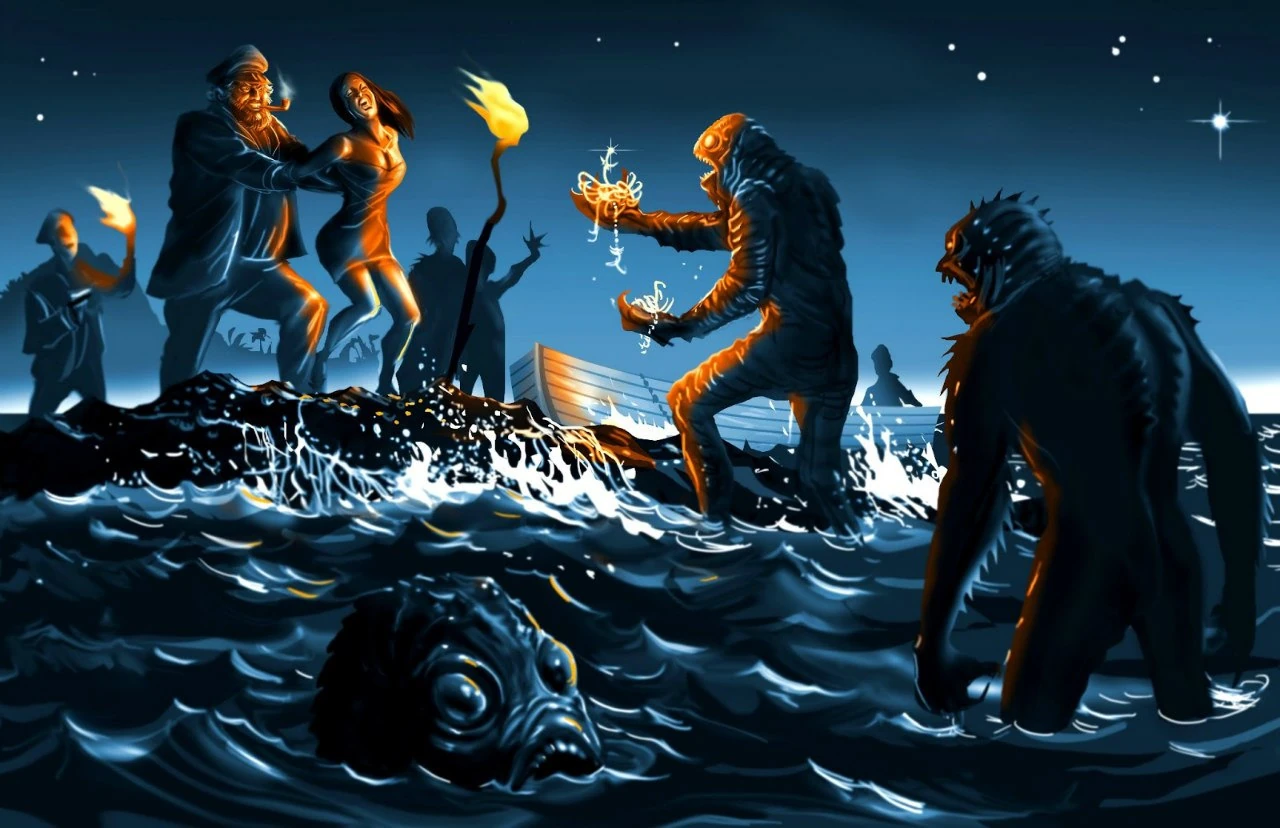 Изображение - Лавкрафт-Lovecraft-art-тень-над-иннсмаутом-риф-дьявола ...