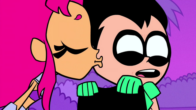 Image Teen Titans Go Robin And Starfire Kiss Be Mine 12161 Png