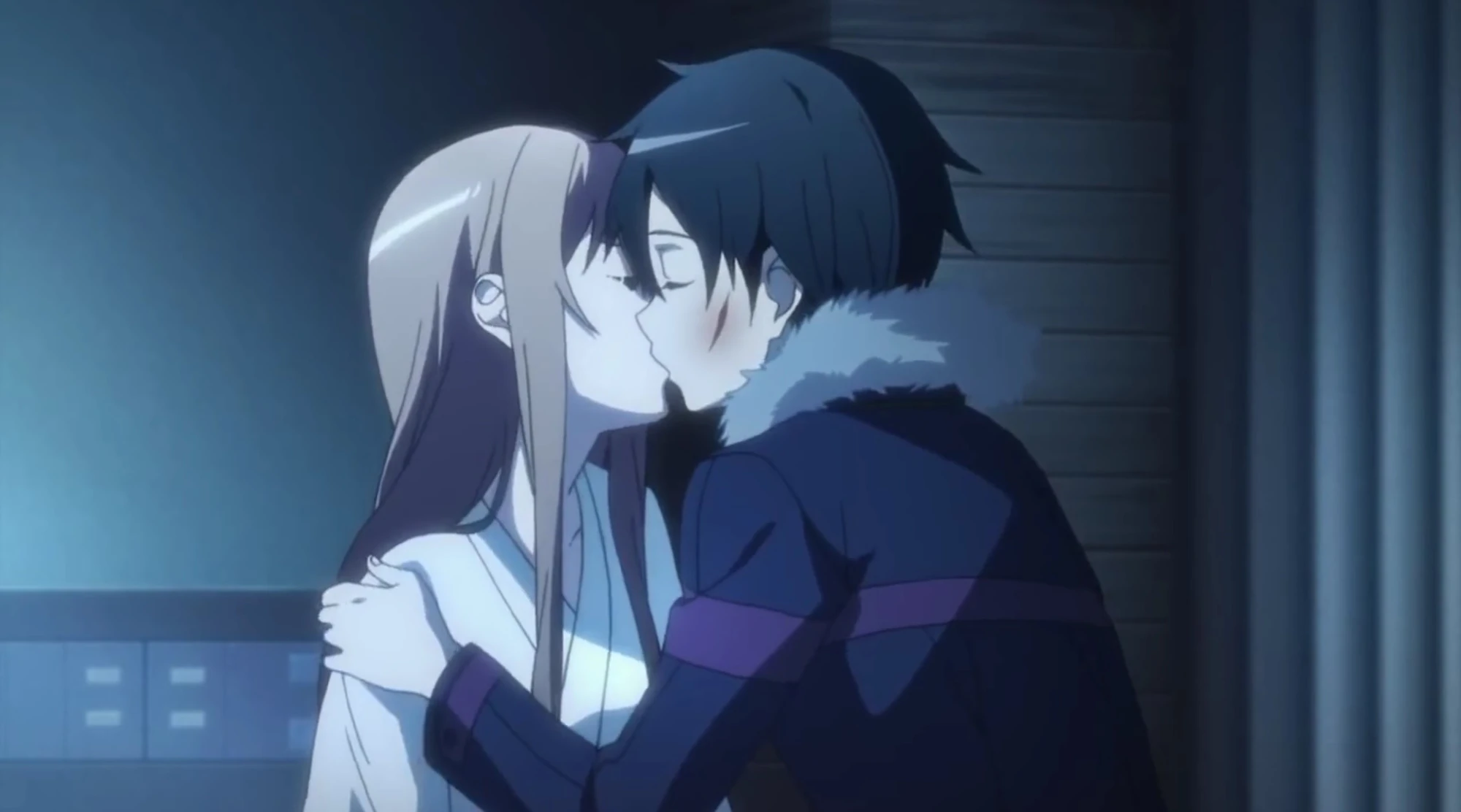 Image Asuna & Kirito Real World First Kiss S1E25.jpg Love Interest