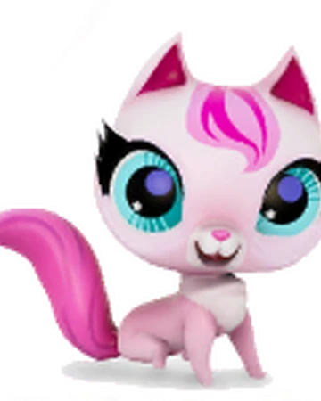 littlest pet shop pink cat
