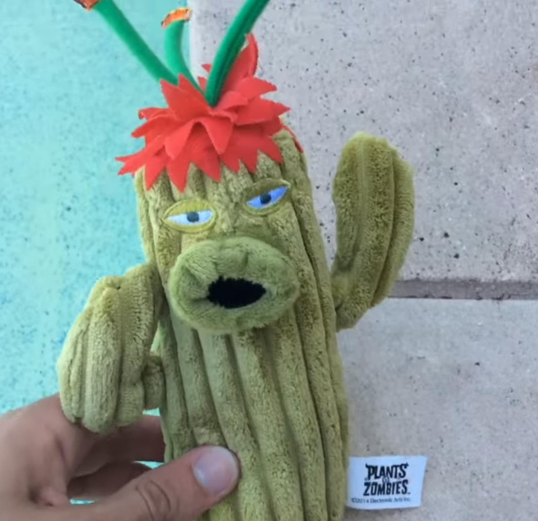 plants vs zombies cactus plush