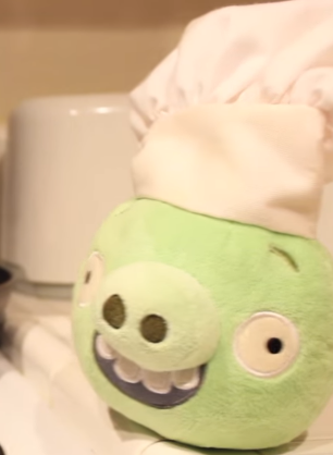 angry birds chef pig plush