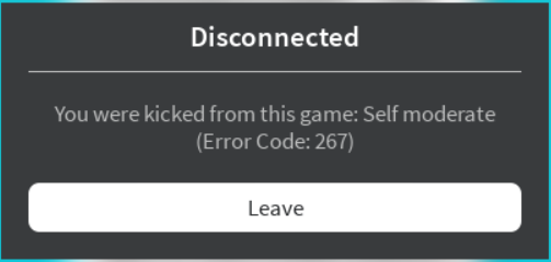 What Is A An Error 267 Code In Roblox Games