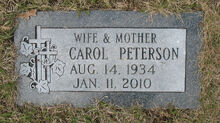 Carol Peterson Grave