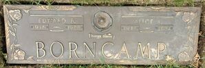 Edward & Alice Borncamp grave