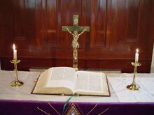Altar and bible