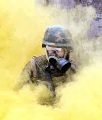 Mustard gas training in the army