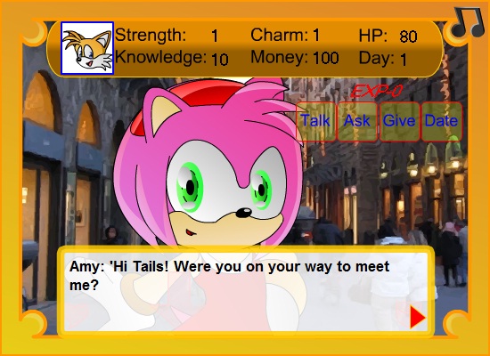 Mobile adult dating sim