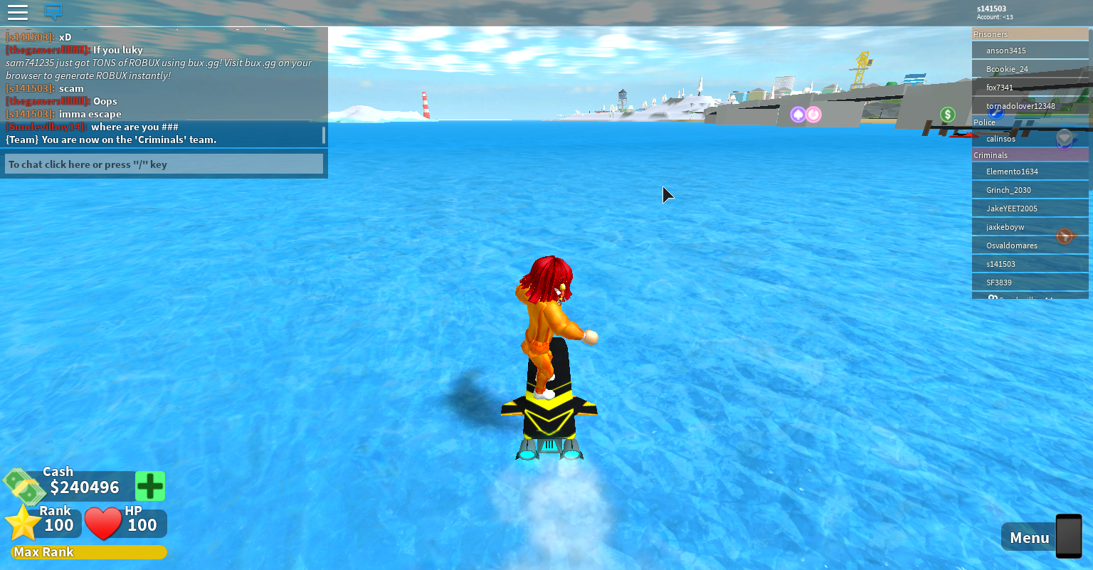 Roblox Mad City Hoverboard