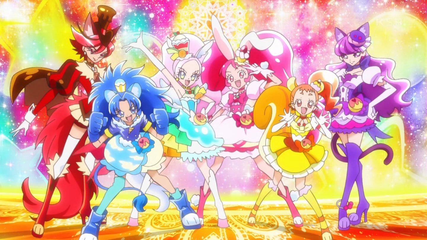 Image Kira Kira Pretty Cure Ala Mode Group Pose with Parfait .jpg Magical Girl (Mahou Shoujo Image Kira Kira Pretty Cure Ala Mode Group Pose with Parfait .jpg Magical Girl (Mahou Shoujo