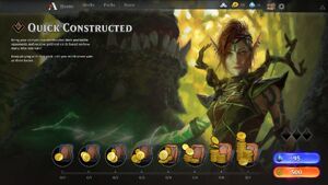 Quick constructed menu