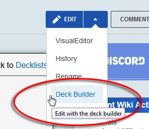 Editing Decks Deck Builder