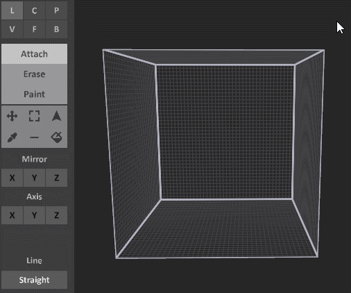 Interface 0.99.5a brush-line straight example
