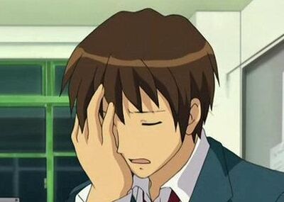 Kyon facepalm