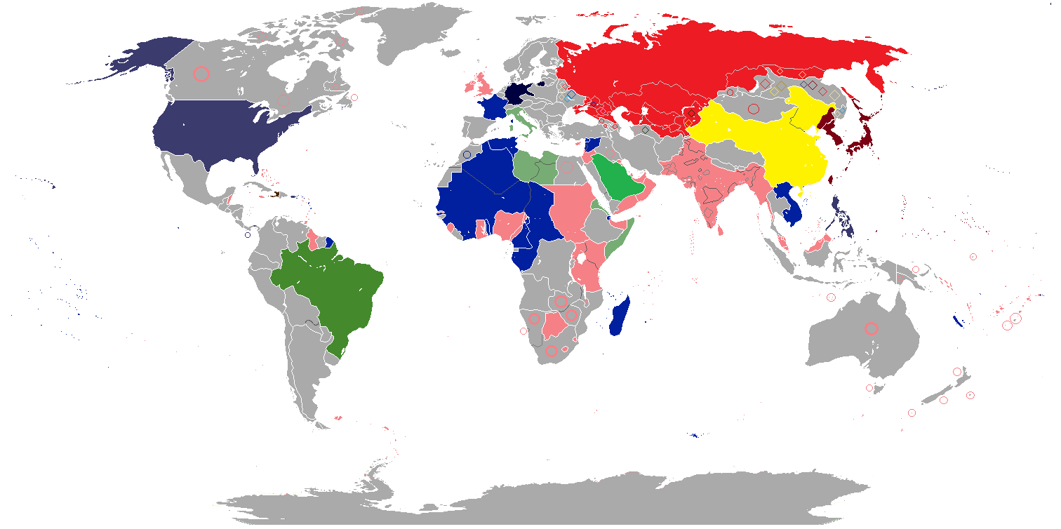 Карта мира в 1921 году