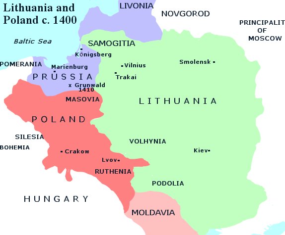 image map of lithuania and poland c 1400 jpg map game wiki size of lithuania