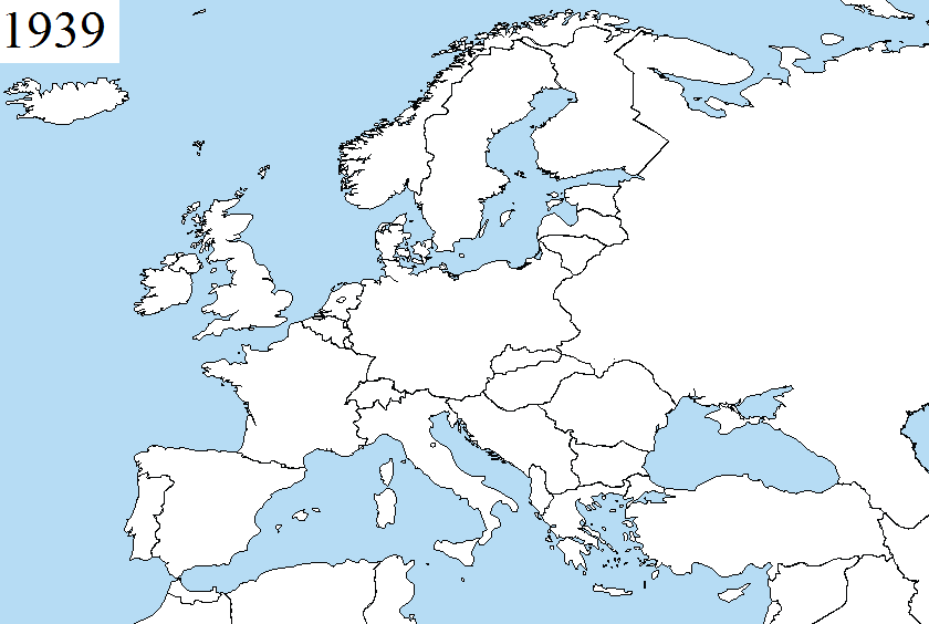 Map Quiz Of Europe In 1939
