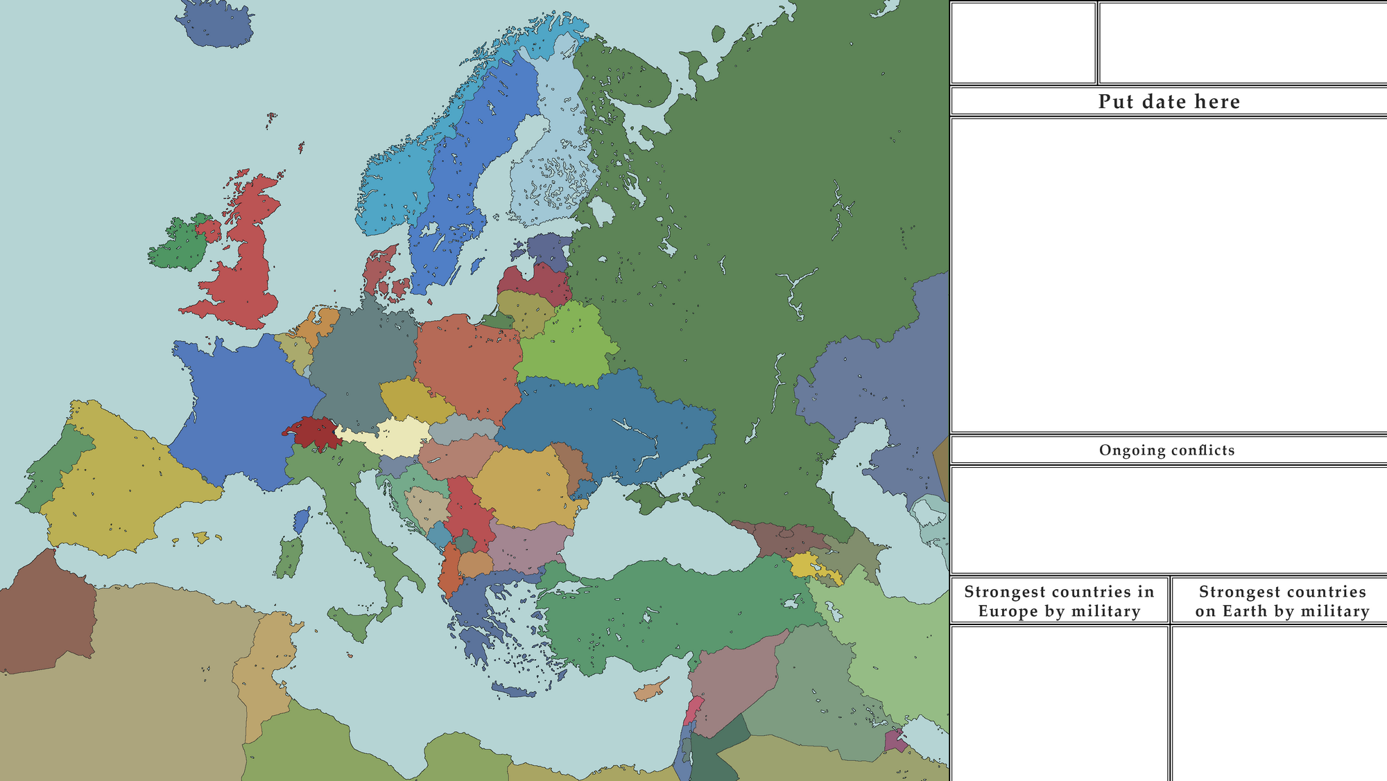 Карта европы 1910 для маппинга