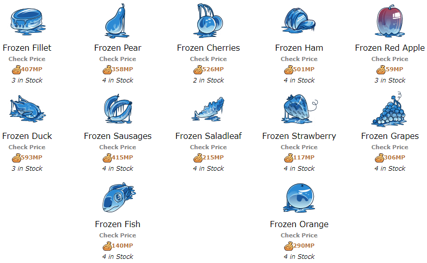 FrozenFoodShopItems