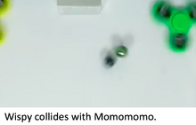 Wispy collides with Momomomo