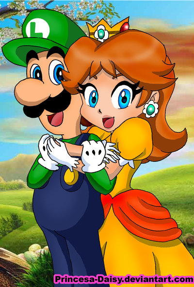 Imagen Daisy And Luigi Happy Couple Super Mario
