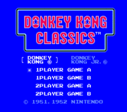 Donkey Kong Classics Écran Titre