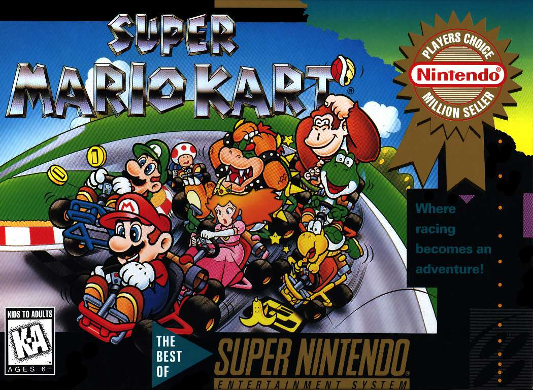 Super Mario Kart SNES box art