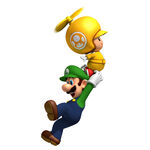 NSMBW Artwork Propeller-Gelber Toad & Luigi