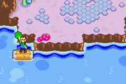 Luigi en un barril M&LSS