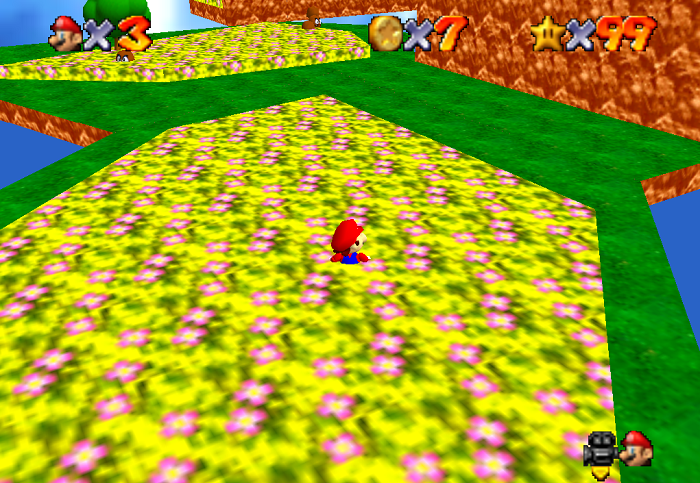 flower meadows super mario 64 hacks wiki fandom powered by wikia paper mario flower fields three trees