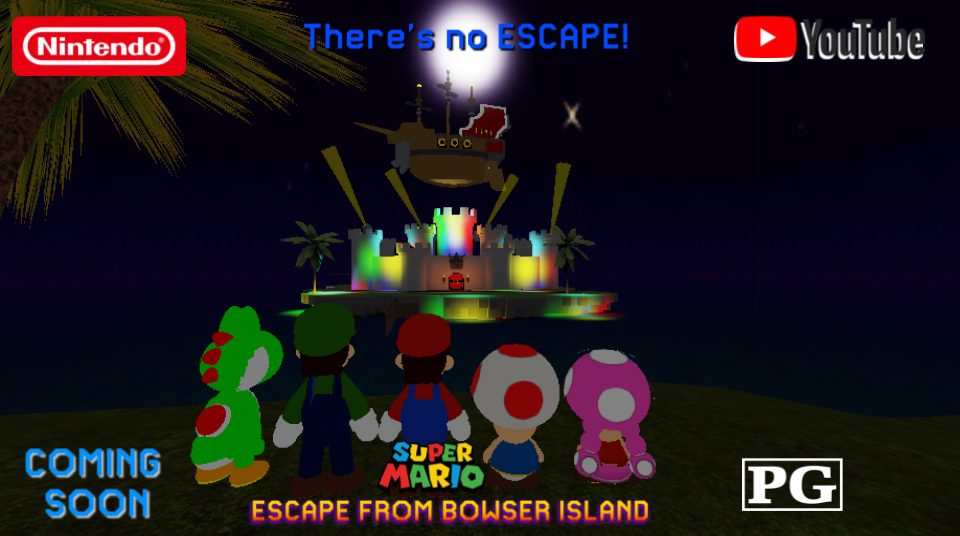 Super Mario Escape From Bowser Island Super Mario Fanon Fandom - paper mario the dark rip decal roblox