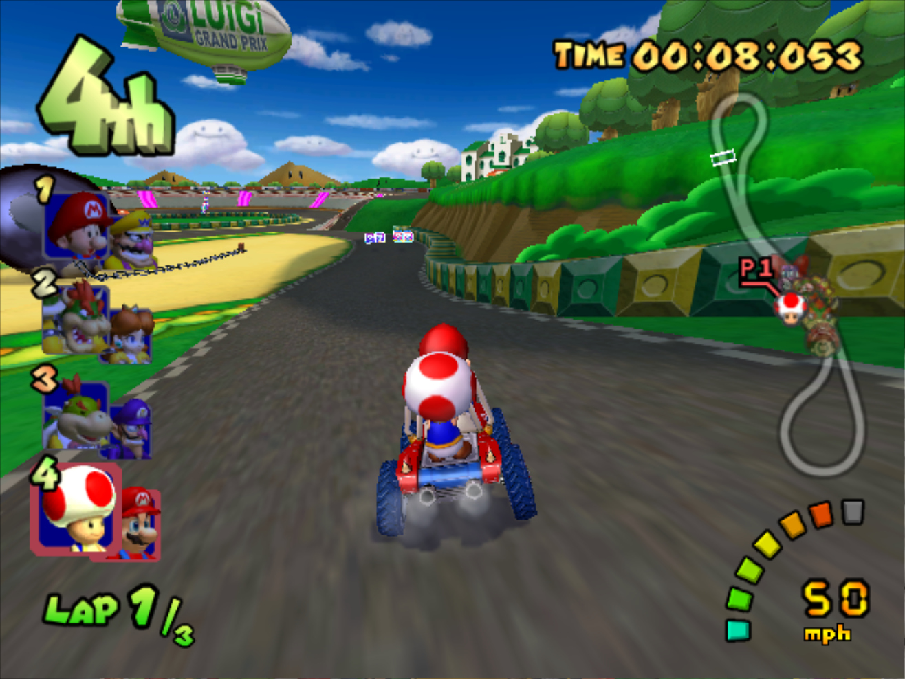 Image - Luigi Circuit (GCN) - 3.png | Mario Kart Racing Wiki | FANDOM ...