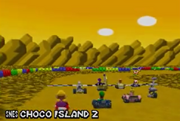 MarioKartDS SNESChocoIsland2ScreenshotUp