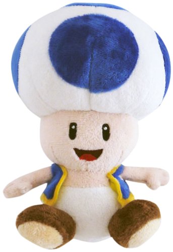 super mario blue toad plush
