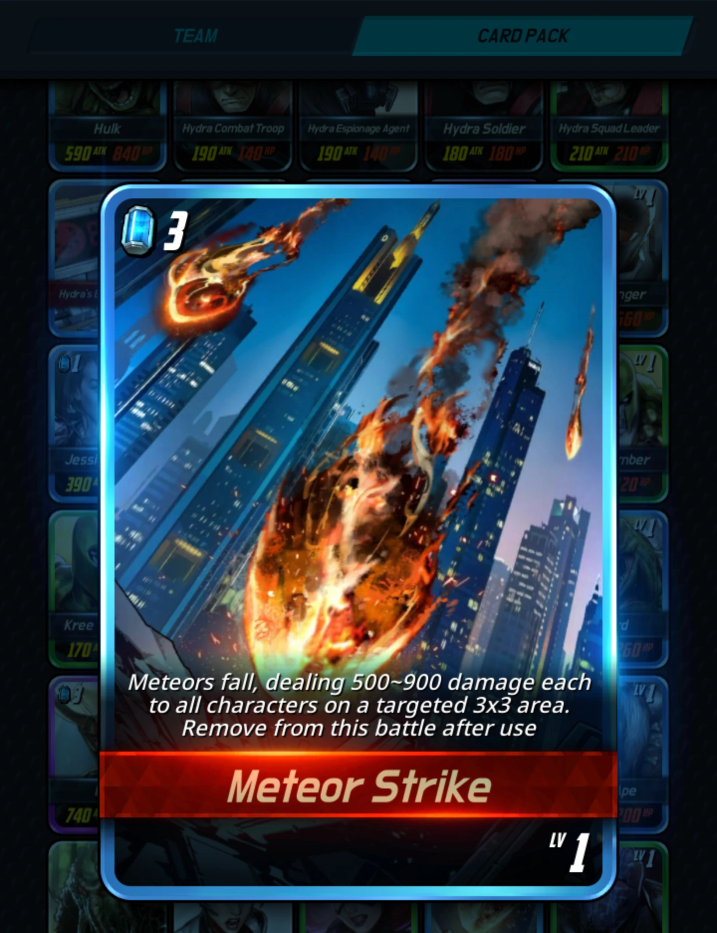 Meteor Strike Marvel Battle Lines Wiki Fandom