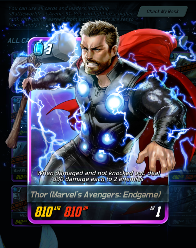 Thor Marvels Avengers Endgame Marvel Battle Lines Wiki