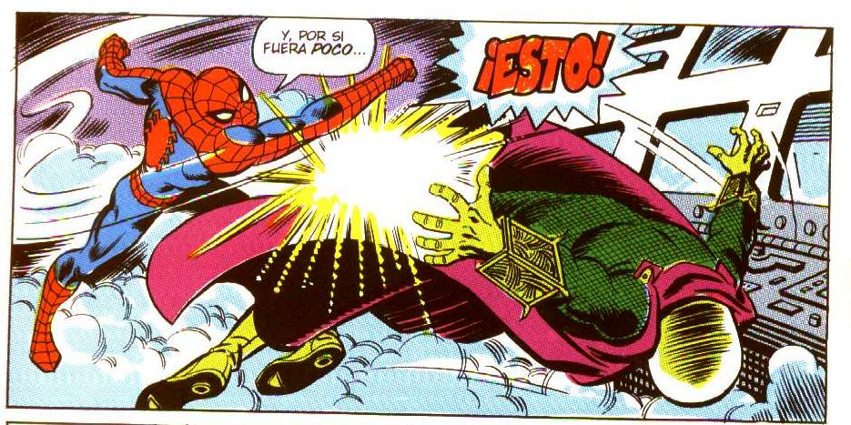 Image result for spiderman vs mysterio cartoon